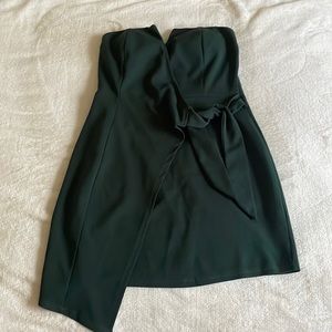 Teal semi formal wrap bodycon dress